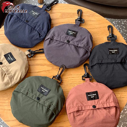 Sun Protection Fisherman Hat for Women Outdoor Mountaineering and Fishing Leisure Versatile Portable Storage Bag Thin Quick-Drying Sun Hat