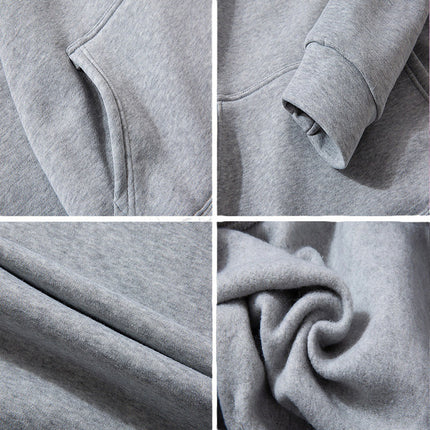 Foreign Trade Women's Velvet Sweatshirt Printed Letter Pattern Printed Kangaroo Flap Pocket Pants Drawstring Print Hoodie