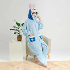 Light blue donald duck plus pants high quality nightgown / S