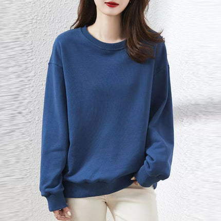 Heavy Chinese Cotton Sweater fleece-lined Thickened Autumn and Winter Printed Loose Couple's Top Long Sleeve Unisex Base Shirt