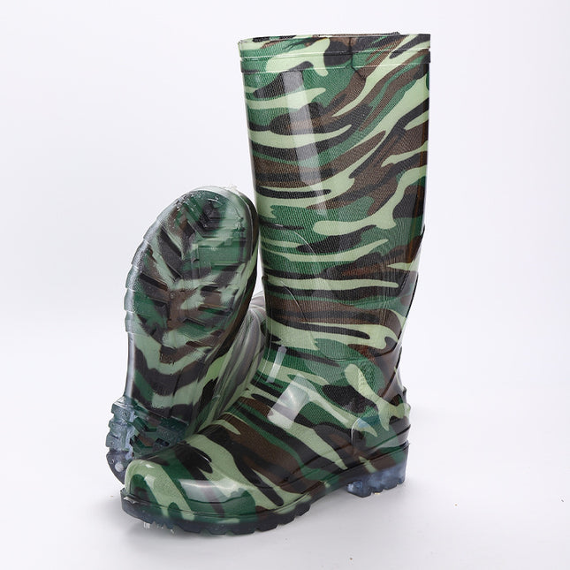 Free Shipping High Barrel Rain Boots Men's Labor Protection Shoes Warm Mesh Water Shoes Long Barrel Water Boots Site Wear-resistant Rain Boots Non-slip Rubber Shoes