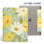 iPad7/8/9-10.2 inches / Air bag three discount [no pen slot] oil painting wild chrysanthemum