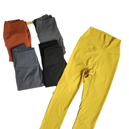lu same style brushed ~ soft and delicate skin-friendly high waist hip lifting yoga pants fitness ankle-length pants in area T ~