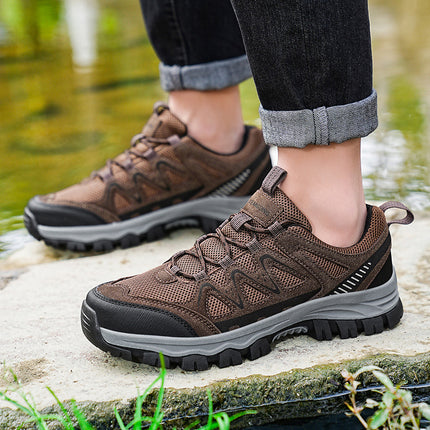 Cross-Border New Men's Hiking Shoes Outdoor Non-Slip Hiking Men's Shoes Wear-Resistant Large Size Camping Sports Running Hiking Shoes