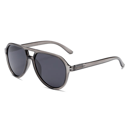 Cross-Border European and American Large-Frame Polarized Sunglasses for Women with Double Bridge, Trendy and Versatile Sunglasses, Casual Men's and Women's Toad Sunglasses