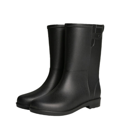 Cross-Border Fashion Korean Style Rain Boots for Women Mid-Calf Women's Water Shoes Women's Adult Rain Boots Non-Slip Half-Tube Water Boots Women's Rubber Shoes