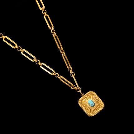 Cross-Border Stainless Steel Necklace Shell Titanium Steel Pendant New Pearl Jewelry Seaside Accessories European and American Non-Fading Jewelry