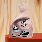 Five pandas pink