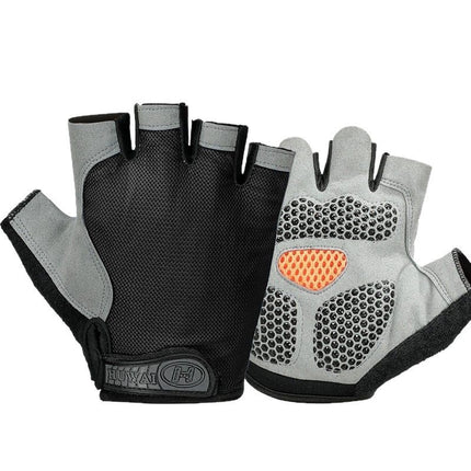 Cycling Half-Finger Gloves for Men and Women, Outdoor Sports, Mountaineering, Shock-Absorbing, Non-Slip, Silicone Breathable Butterfly Mesh, Sun Protection, Thin Gloves