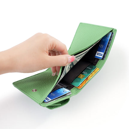 Japan Amazon Lotte Women's Genuine Leather Small Purse rfid Coin Bag Wallet Foreign Trade Mini Short Money Cloth