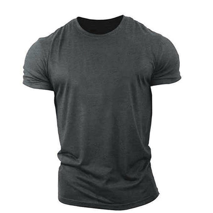Sports short-sleeved men's T-shirt loose trendy fitness training muscle Iron Dog Brothers casual letters summer style