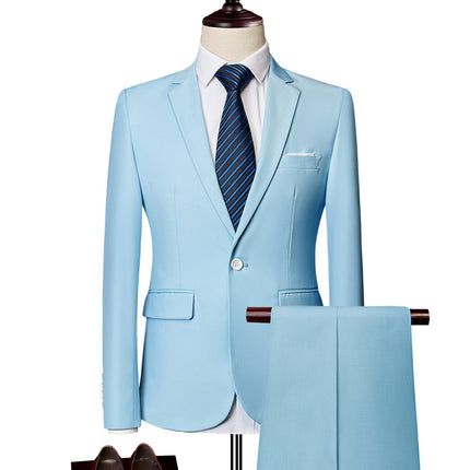 Men's Business Casual Suit Set White Two-Piece Suit Xz 5.2-26.1kg Piece Set Amazon