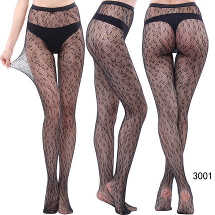 Factory In-Stock European and American Style Pantyhose, Summer Fishnet Stockings, Fashionable Girls' Sexy Patterned Jacquard Lace Hollow-Out Retro