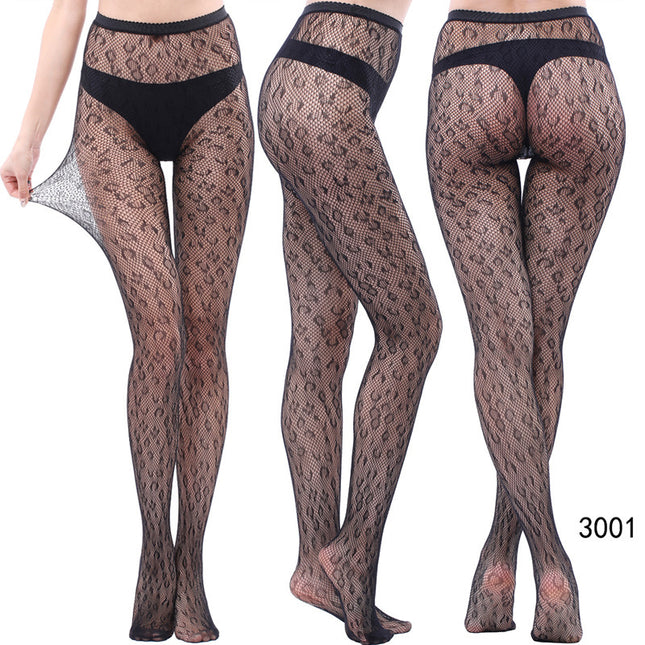 Factory In-Stock European and American Style Pantyhose, Summer Fishnet Stockings, Fashionable Girls' Sexy Patterned Jacquard Lace Hollow-Out Retro