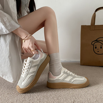 Popular Moral Training Shoes 2024 Spring and Summer New Sneakers Thick-soled Flats Sports White Shoes Women's Forrest Gump Shoes Casual Women's Shoes