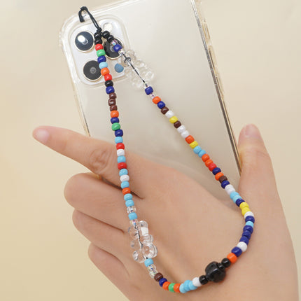 Factory direct supply handmade beaded mobile phone lanyard bluetooth speaker lanyard flashlight fan selfie stick U disk sling