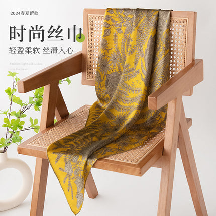 86cm Silk Scarf Mulberry Silk Scarf Square Scarf Summer High-End Scarf Wedding Souvenir for Mom