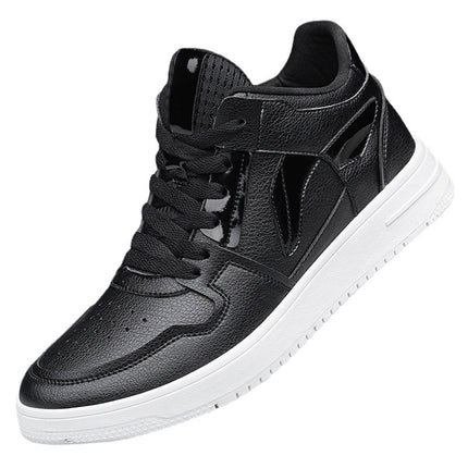 New Sneakers for Men, Fashionable Invisible Inner Heightening 8/10 Men's Shoes, Cowhide Trendyy Casual Shoes, Student White Sneakers