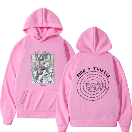 Rock Band Korn Sick &Amp Twisted Tour 2000 Hoodie Men Fashio