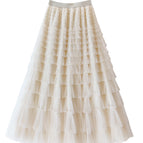 Light apricot / M (17 rows of skirt length 85cm wide)