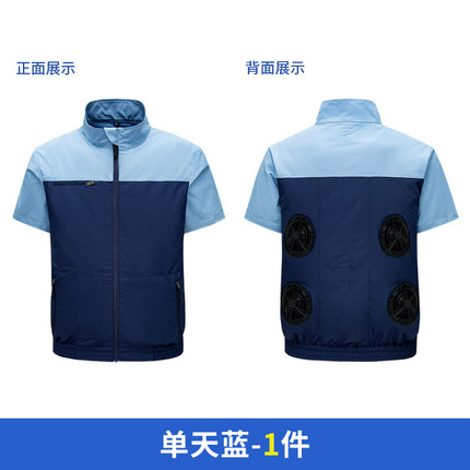 Cross-border New Smart Air-conditioning Clothing Jacket Clothes with Fan Outdoor Work Uniform Labor Protection Duty Fan Clothing