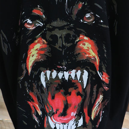 175kg Foreign Trade Exclusive Plus Size American Style Digital Print Dog Head Crew Neck Casual Fashion Sweatshirt with Personality