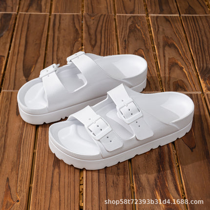 2025 New Thick-Soled Slippers Foreign Trade Eva Sandals Summer Women's Outdoor Indoor Sandals with Poop Feeling Dropshipping