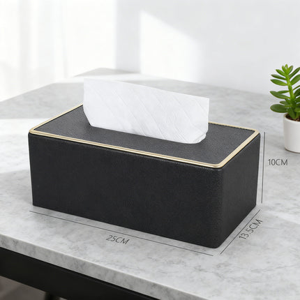 Light Luxury Fashion Paper Box Creative Household High-end Leather Tissue Box Dining Table Coffee Table Paper Box with LOGO