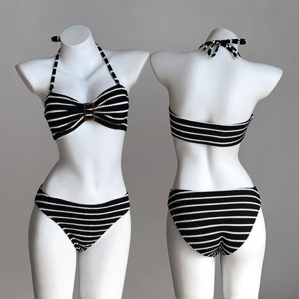 Source Manufacturer Cross-Border Bikini Thai Split Three-Piece Long Skirt Mesh Sexy Hot Girl Vacation Small Breast Swimsuit