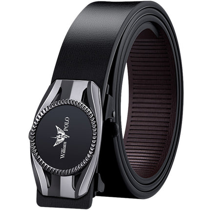 Emperor Paul Belt Men's Genuine Leather Belt Alloy Buckle Waistband Guangzhou Belt Men's High-End Wholesale