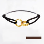 Brown rope + gold accessories