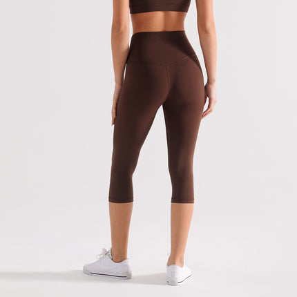 Runa Pulse Brushed Non-Stick Yoga Pants Women's Moisture-Absorbent Running and Cycling Fitness Sports Tight Cropped Pants