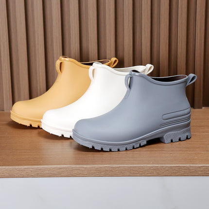 2024 cross-border new fashion rain boots men's couple outdoor waterproof shoes women's lightweight rubber shoes overshoes low-top rain boots