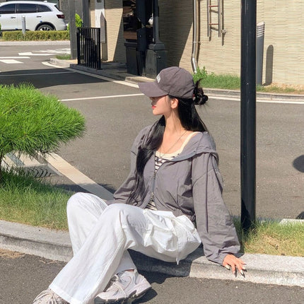 2026 New Thin Style Fashionable Quick-Drying Relaxed Long-Sleeve Sun Protection Clothing Versatile Low-Key Breathable Short Jacket for Women