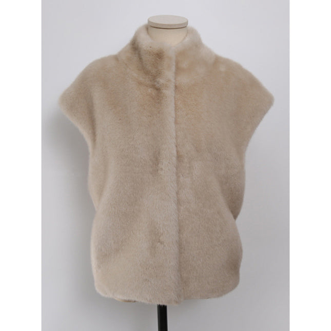 Foreign trade women's fashion South Korea Dongdaemun autumn and winter fur coat mink fur clip Korean horse