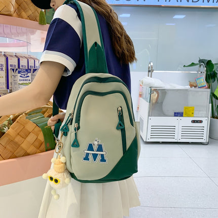 Japanese Style Ins Style Chest Bag Women's Casual All-match Simple Harajuku Small Backpack Lightweight Sports Style Shoulder Crossbody Bag