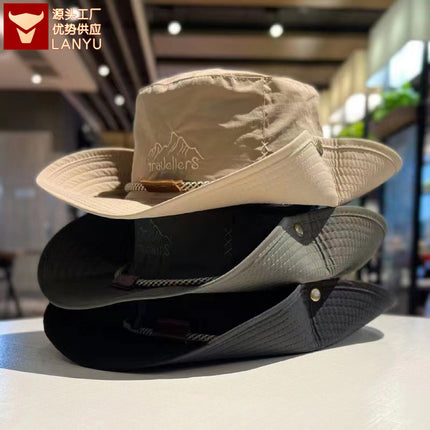 Outdoor Breathable Summer Fisherman Hat for Men and Women Camping Mountaineering Sun Protection Hat Fishing Sun Hat for Women and Men Large Brim Sun Protection