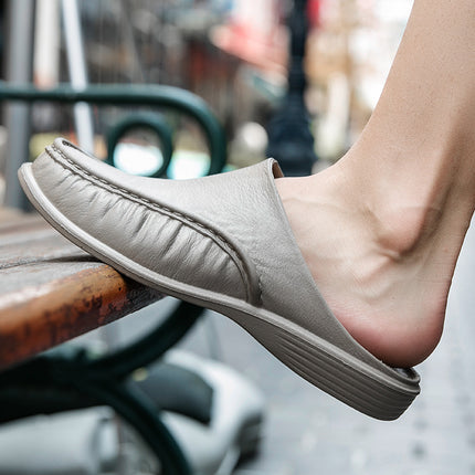 Cross-Border New Large Size Sandals for Summer Indoor and Outdoor Wear Home Men's Fashion Soft-Soled Half-Slippers Factory Direct Sales