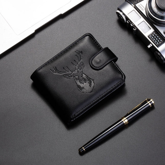 Foreign Trade Specializes in New Wallets for Men, Pu Leather Trendy Brand Fashion Short Wallets, High-End Card Holders, Multifunctional Wallets