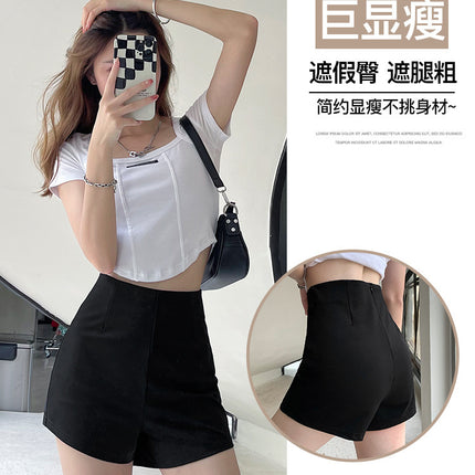 Black Shorts for Women Summer 2025 New Style Casual Pants Hot Girl Fashion Korean Version Slimming Hot Pants
