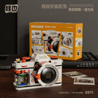 2211 retro camera-vibrant orange 482 particles [removable lens]