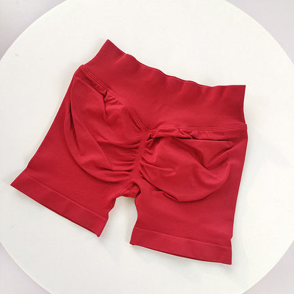 Sexy Peach Hip Fitness Shorts Women's Sports Running and Cycling Three-point Pants High Elastic Hip-lifting Abdomen-tucking Quick-drying Yoga Pants