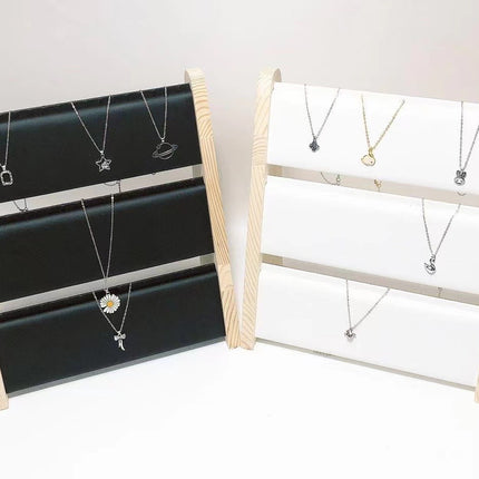 Bamboo necklace display stand stall desktop decoration display props display board jewelry storage tray jewelry rack