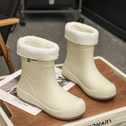 Cross-Border Fashion Rain Boots for Women, Short-Tube Soft-Soled Comfortable Korean-Style Versatile Water Shoes, Outdoor Camping Shoes, Waterproof Car Wash Shoes