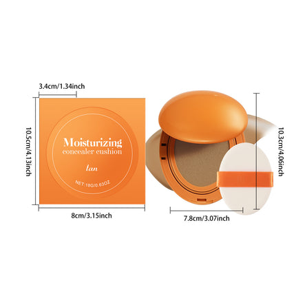 Cushion Foundation Full Coverage Glow Waterproof Long-Lasting Concealer Brightening Sunscreen Soft Korean Makeup Base Cosmetic