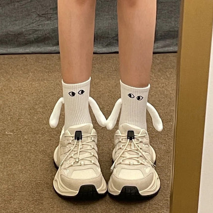 [in stock and fast delivery] Amazon temu AliExpress Cross-border Special for Embroidery Eye Holding Socks Magnetic Lovers Socks
