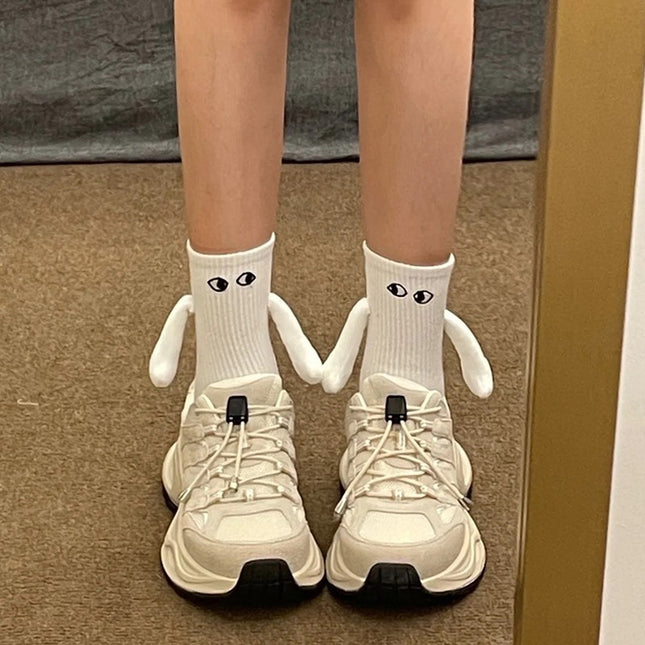 [in stock and fast delivery] Amazon temu AliExpress Cross-border Special for Embroidery Eye Holding Socks Magnetic Lovers Socks