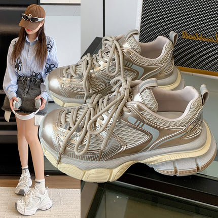 Trendy Dad Sneakers for Women 2025 New Spring Fashion Retro Versatile Niche Popular Lightweight Sports Shoes