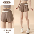 Color block cocoa [fake two-piece shorts] / S