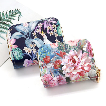 New Chinese-Style Card Holder for Women, Large Capacity, Multiple Card Slots, Multifunctional Zipper Coin Purse, Anti-Degaussing Card Holder for Women, Light Luxury